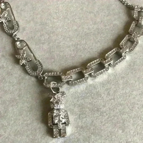 Ins Micro-inlaid Custom Made Bear Necklace - Picture 5 of 10